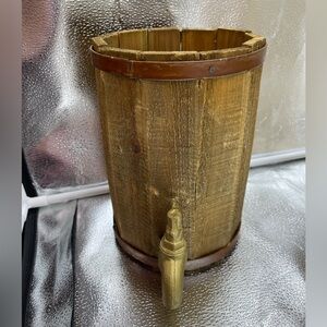 Rustic Wooden Apple Cider Dispenser with Gold faux Spout